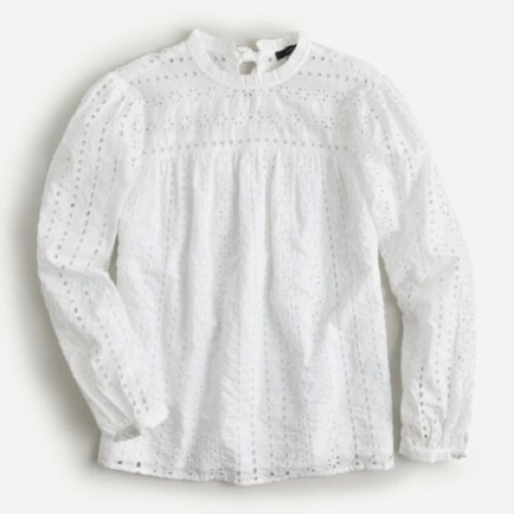 NWT J.Crew Tie-Back Top in Ditsy Eyelet